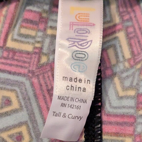 LuLaRoe TC Multicolored Geometric Print Leggins - Picture 2 of 4